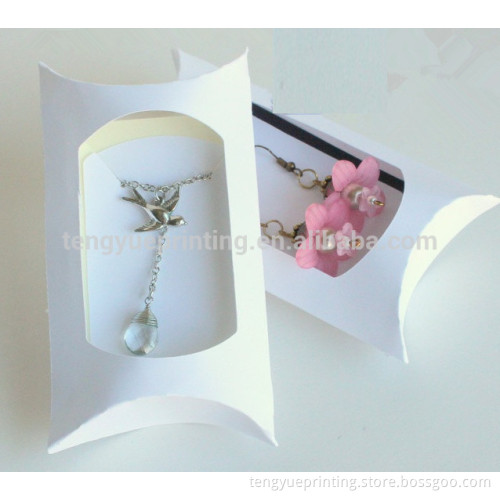 PAPER PILLOW BOX WITH WINDOW FOR PACKAGING